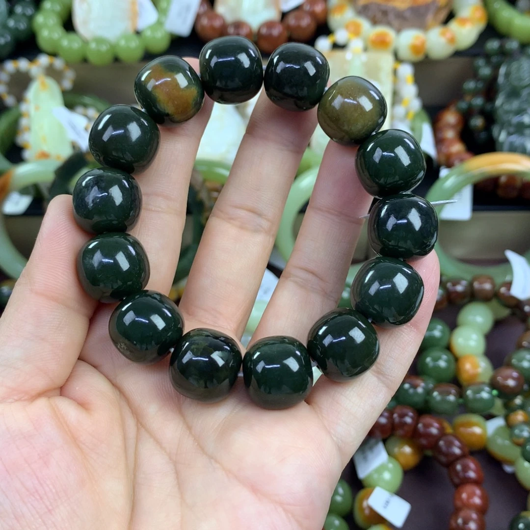 透闪石质玉未镶嵌手串手串卡16