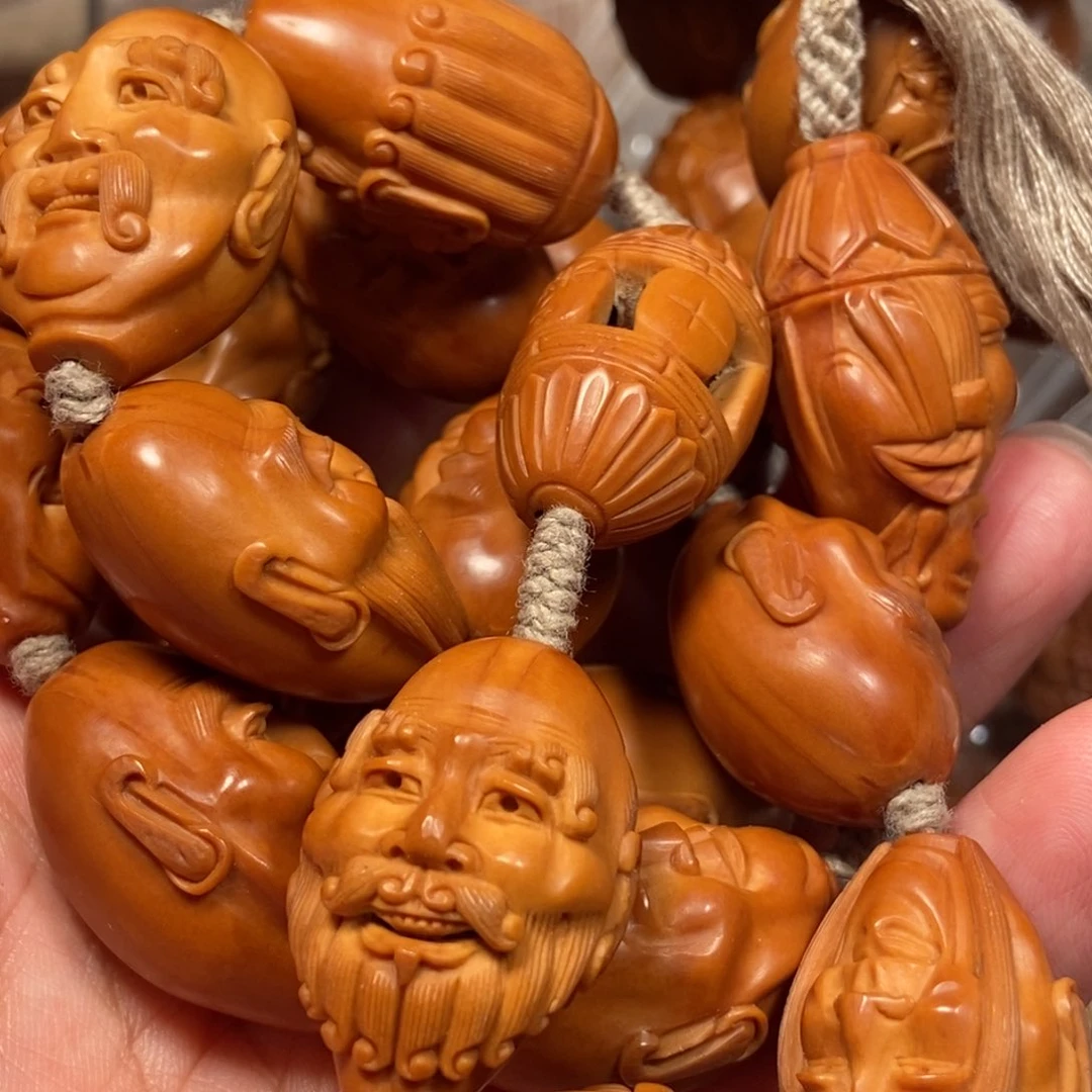 R***y橄榄核手串/手链橄榄核雕刻须派脖挂
