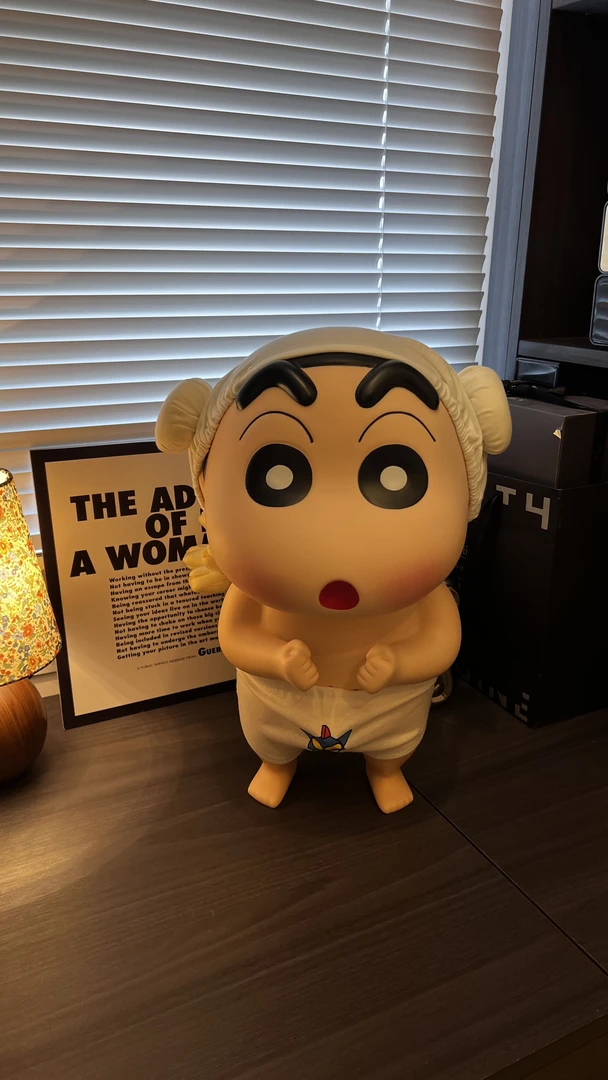 高品质大号浴帽洗澡小新 创意潮玩大象蜡笔小新摆件手办