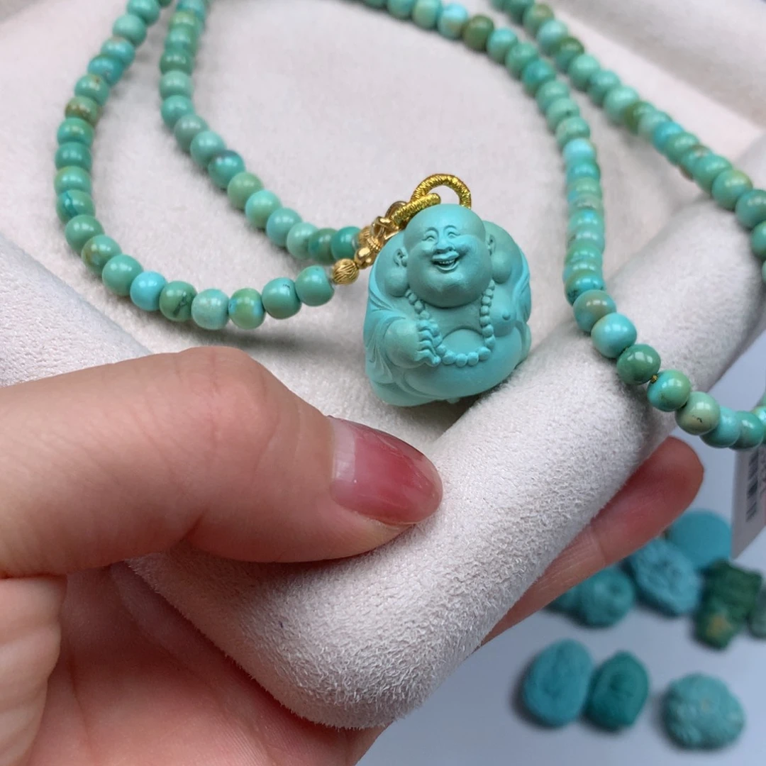 18K金镶嵌绿松石绿松石