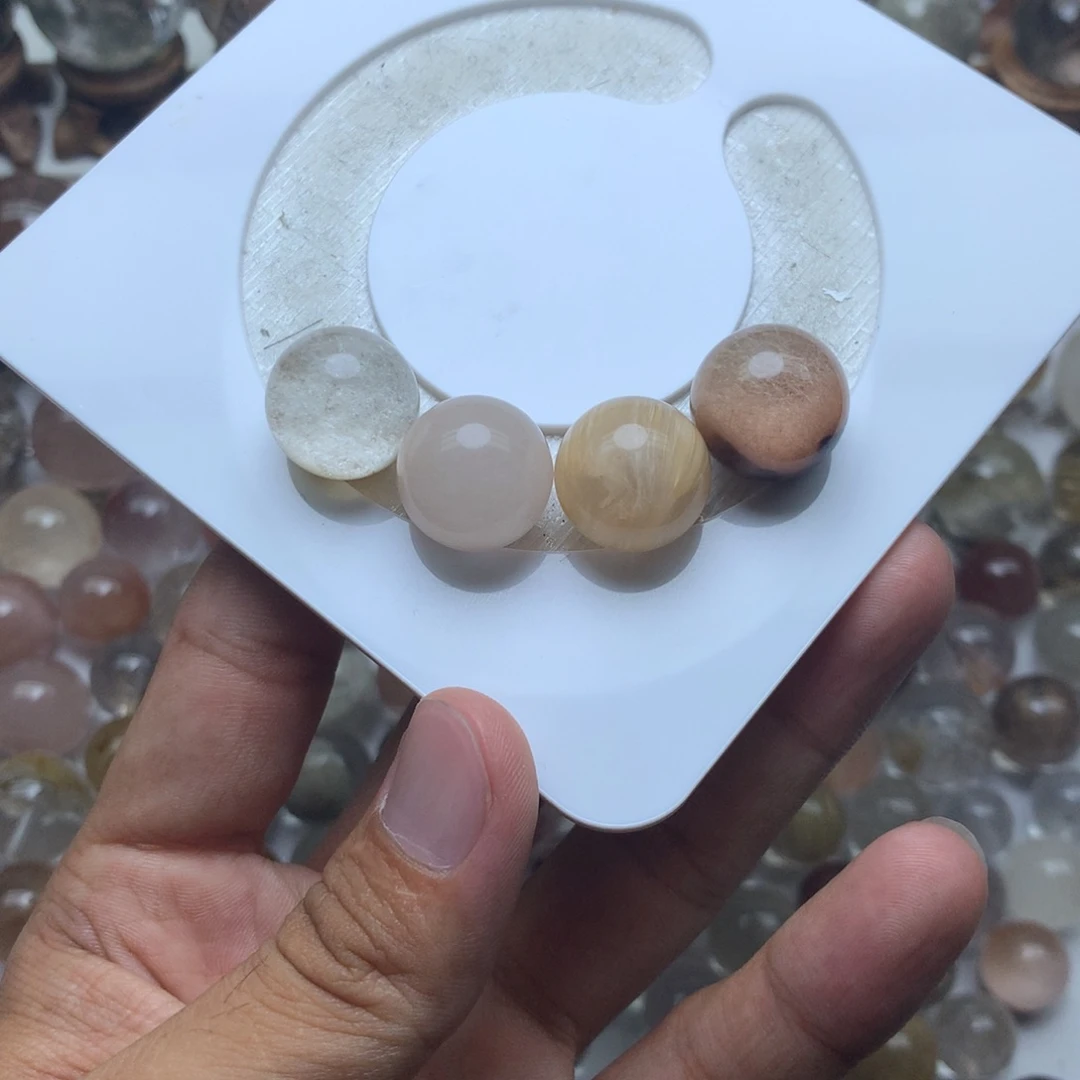 S***e水晶珠宝半成品未镶嵌幽灵兔毛球