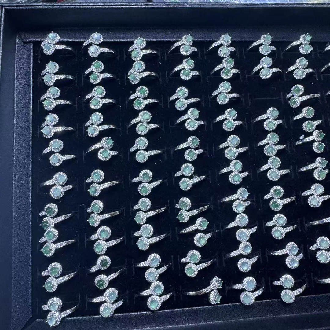 天然A货翡翠戒指-多样性发一