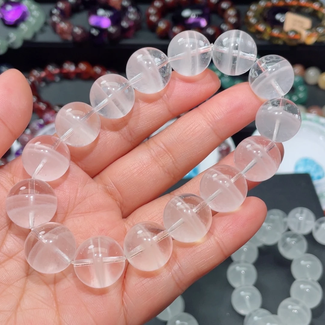 水晶手链未镶嵌幽灵手链，晶体通透