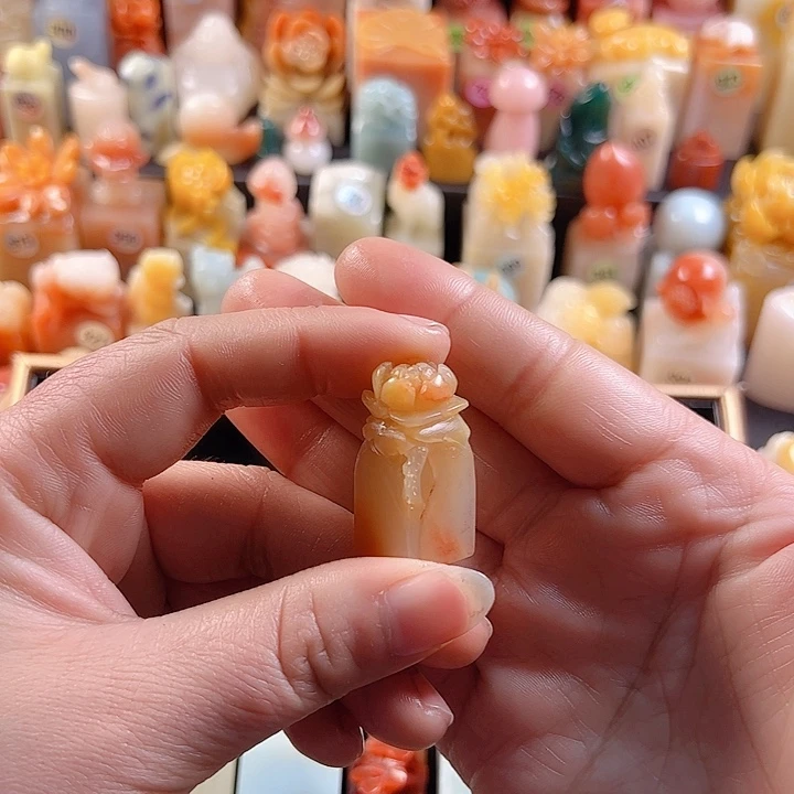 老挝石印石1.4厘米，牡丹