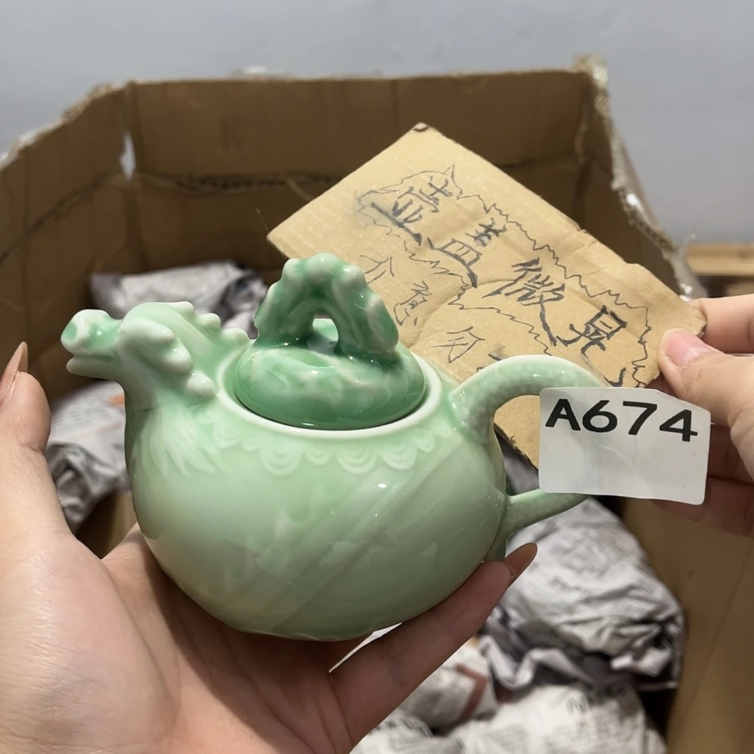 瓷片茶摆件工艺品摆件666