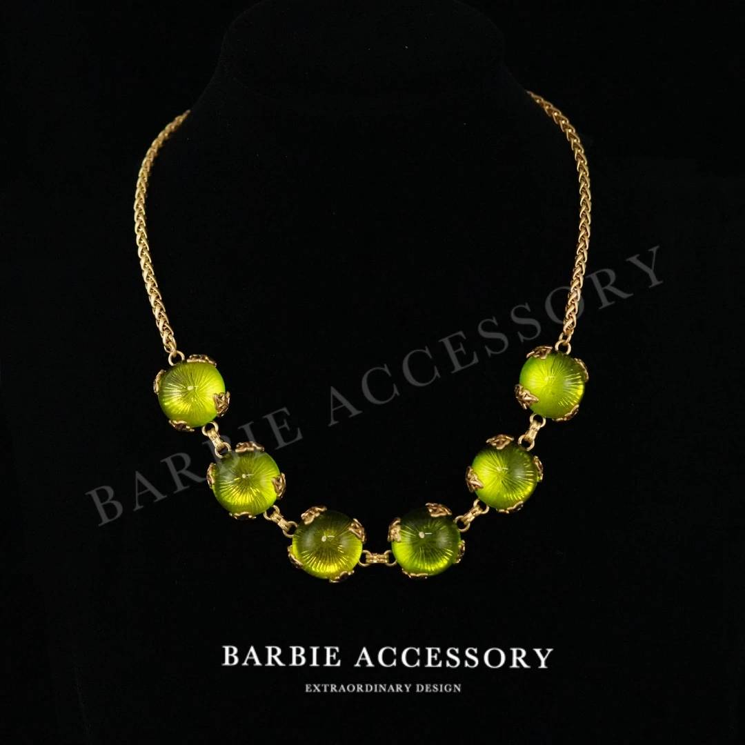 铜合金合成锆石项链 【小糖果】法式既视设计款高级感绝美项链