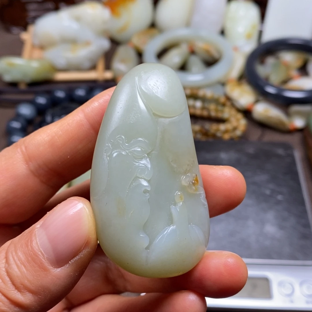 和田玉未镶嵌挂件