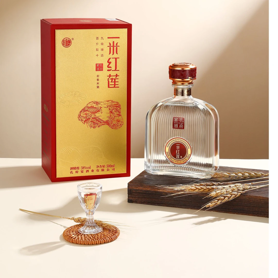 kongfuyan/孔府宴一米红莲荷香米酒 38度整箱6瓶500