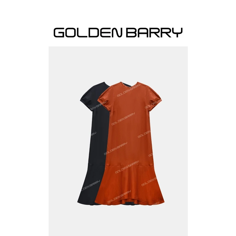 GOLDENBARRY|301280“荷间漫舞”荷叶鱼尾连衣裙
