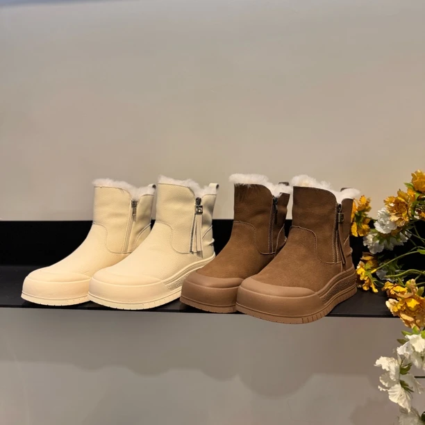2025侧拉链流苏设计保暖减震冬季防滑时尚雪地靴百搭秋冬256-33