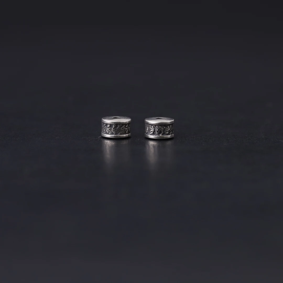 925银银制品 S8207-1【3D打印银嘎 】对珠隔珠腰珠文玩DIY配件