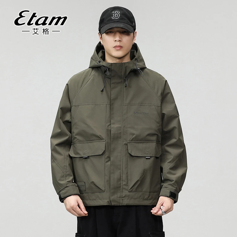 【艾格】石墨烯内里三防机能风时尚百搭秋冬户外防风连帽