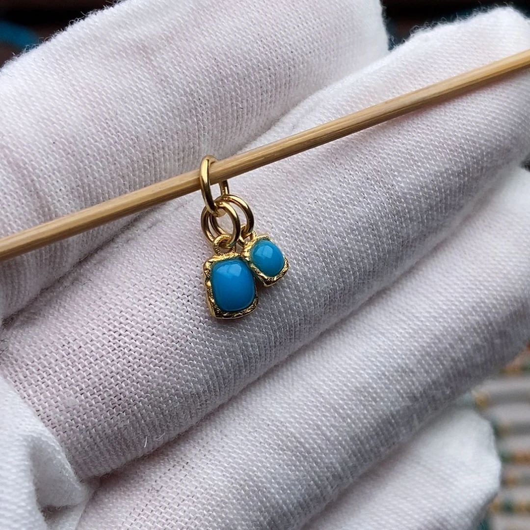 绿松石18K金镶嵌绿松石配饰