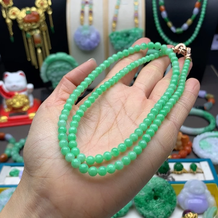 翡翠未镶嵌颈饰翡翠项链