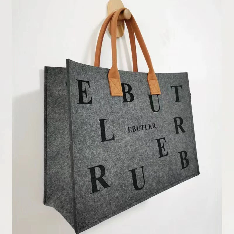 七夕新款加厚女包字母大容量出行高颜值百搭毛毡包女士便携手提包