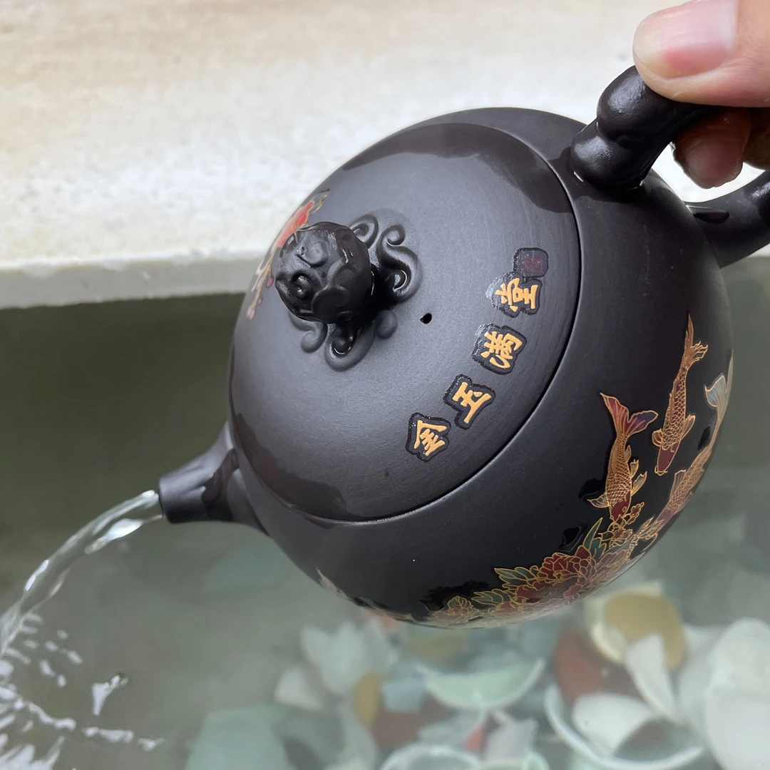 【闪购商品】金玉满堂深井老紫泥西施壶（大容量）JHX