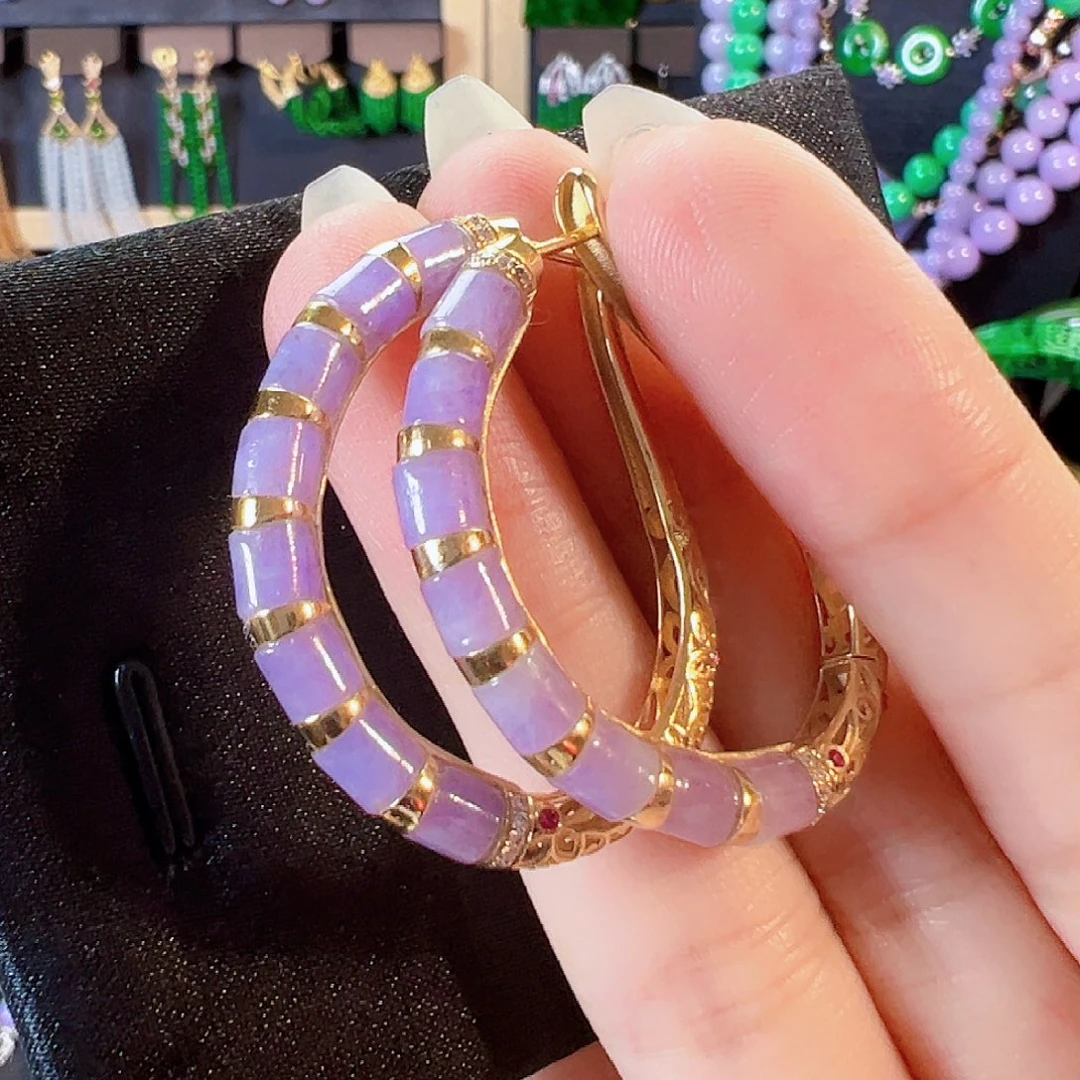 18K金镶嵌翡翠耳饰【福利款】签收后24小时鉴赏期