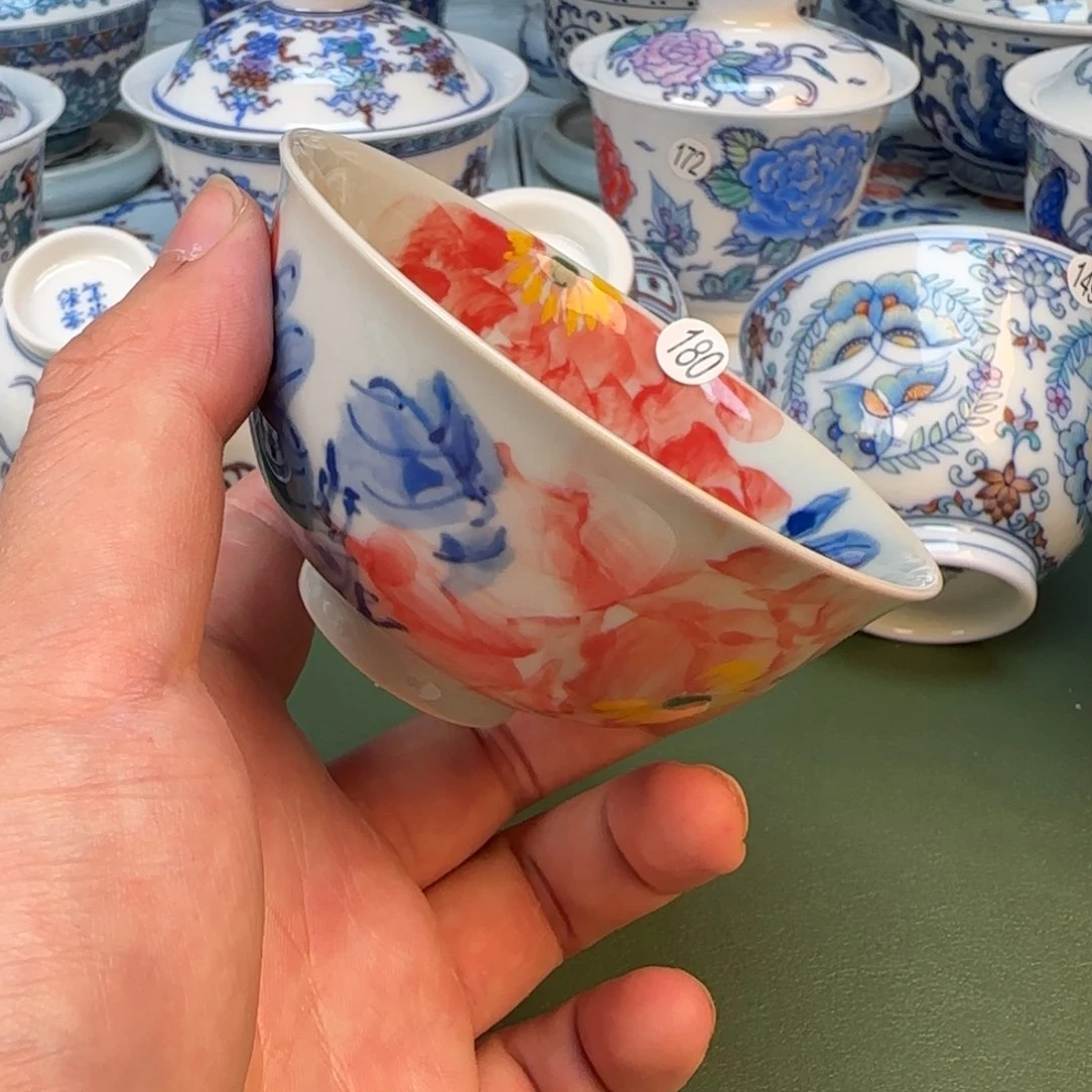 彦祖纯手工手绘茶具180