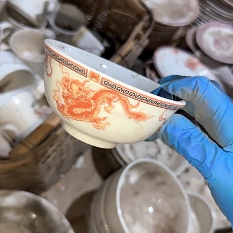 瓷片国营厂库存微瑕11厘米