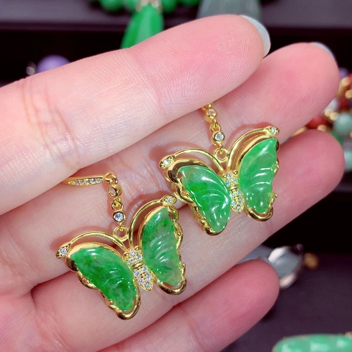 翡翠未镶嵌耳饰耳饰