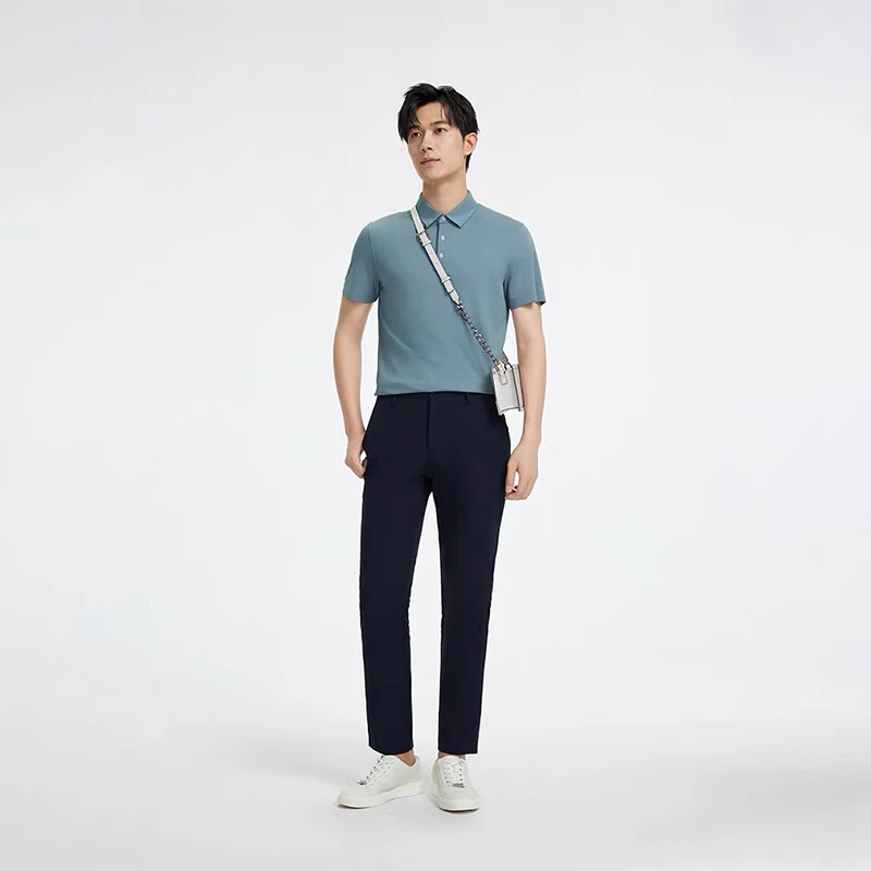 九牧王男装短袖T恤25夏季新款吸湿速干防晒清爽百搭上衣休闲纯色