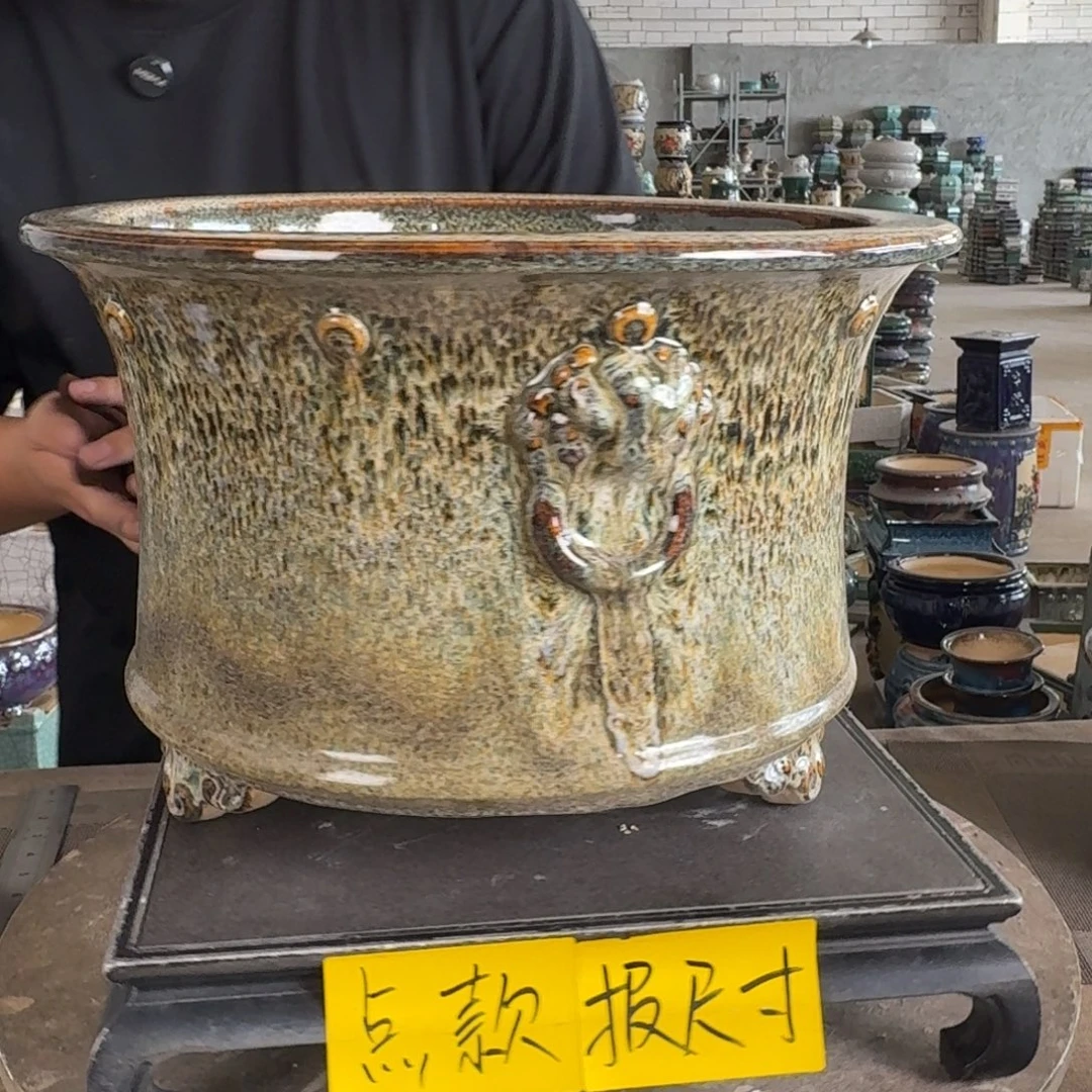 。一风堂石湾花盆 微微瑕 内29*17