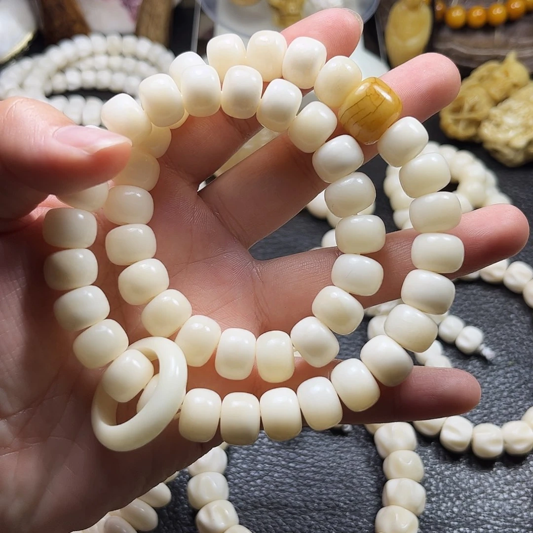 鹿角尖12桶珠双圈手串