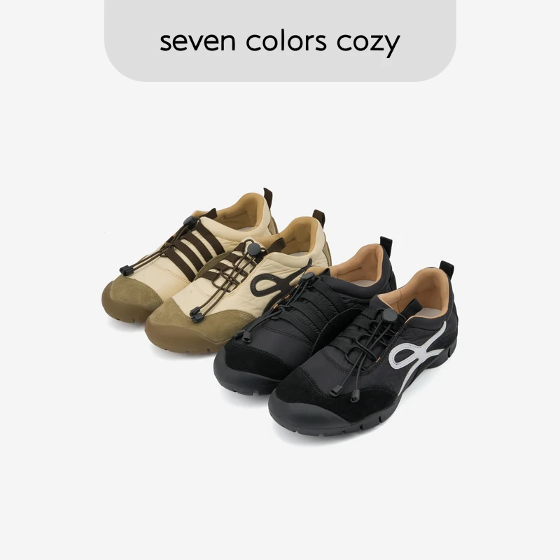 轻户外登山休闲鞋圆头系带英伦风舒适时尚情侣款