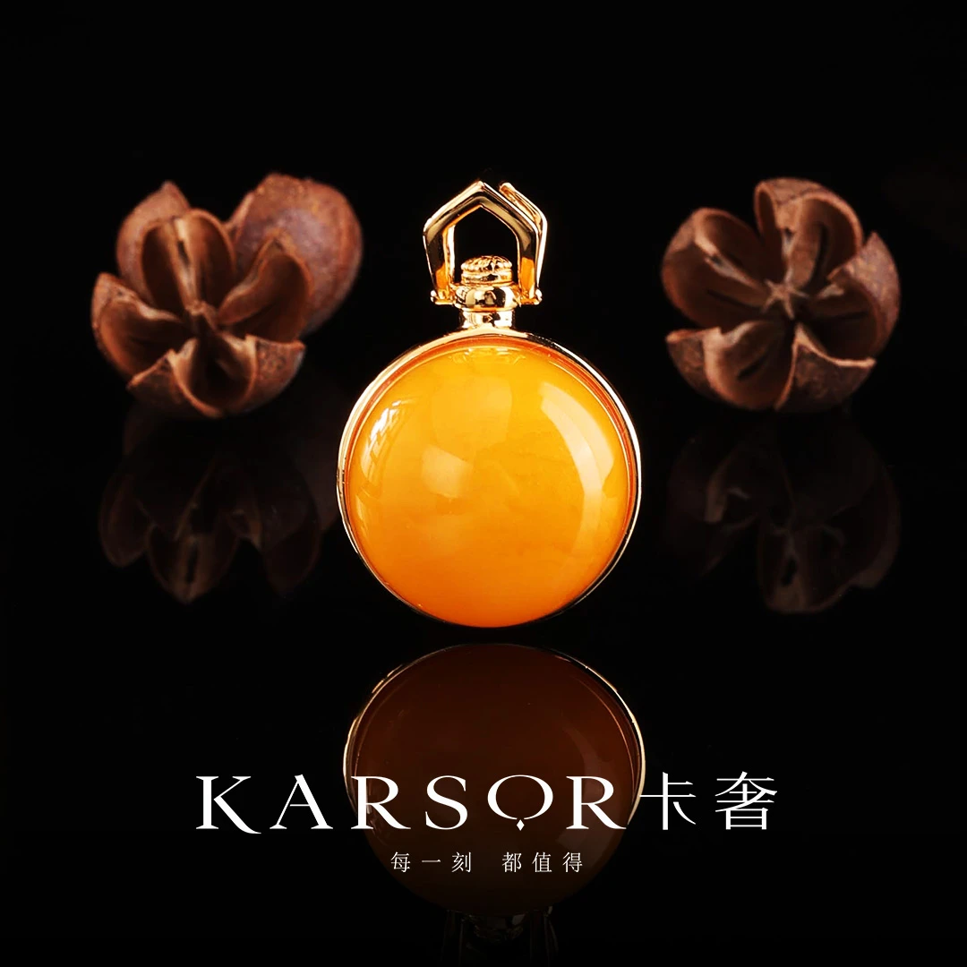 S925银 蜜蜡吊坠 X3804