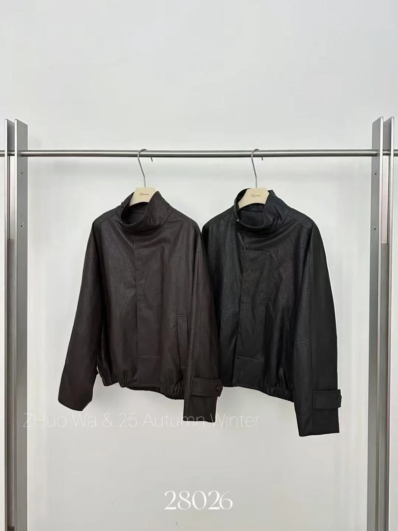 DK-DK2528026立领蛋白皮衣外套