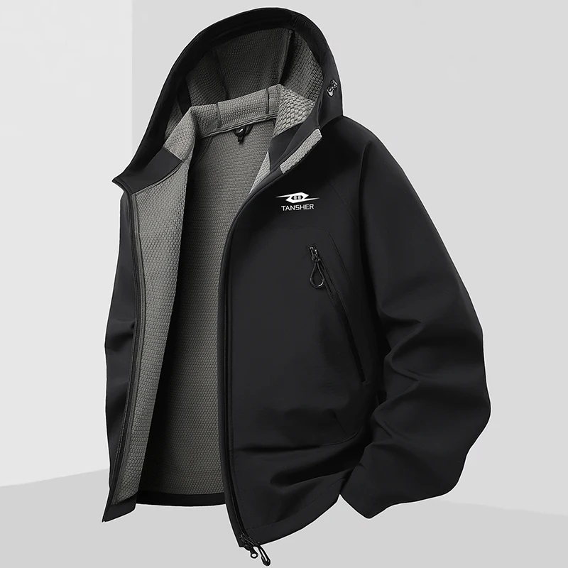 弹射者26年新款休闲户外软壳锁温防风连帽运动登山户外运动