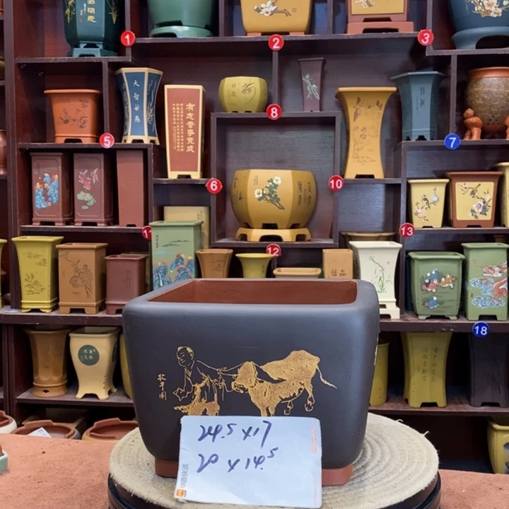 紫砂花盆紫砂陶艺