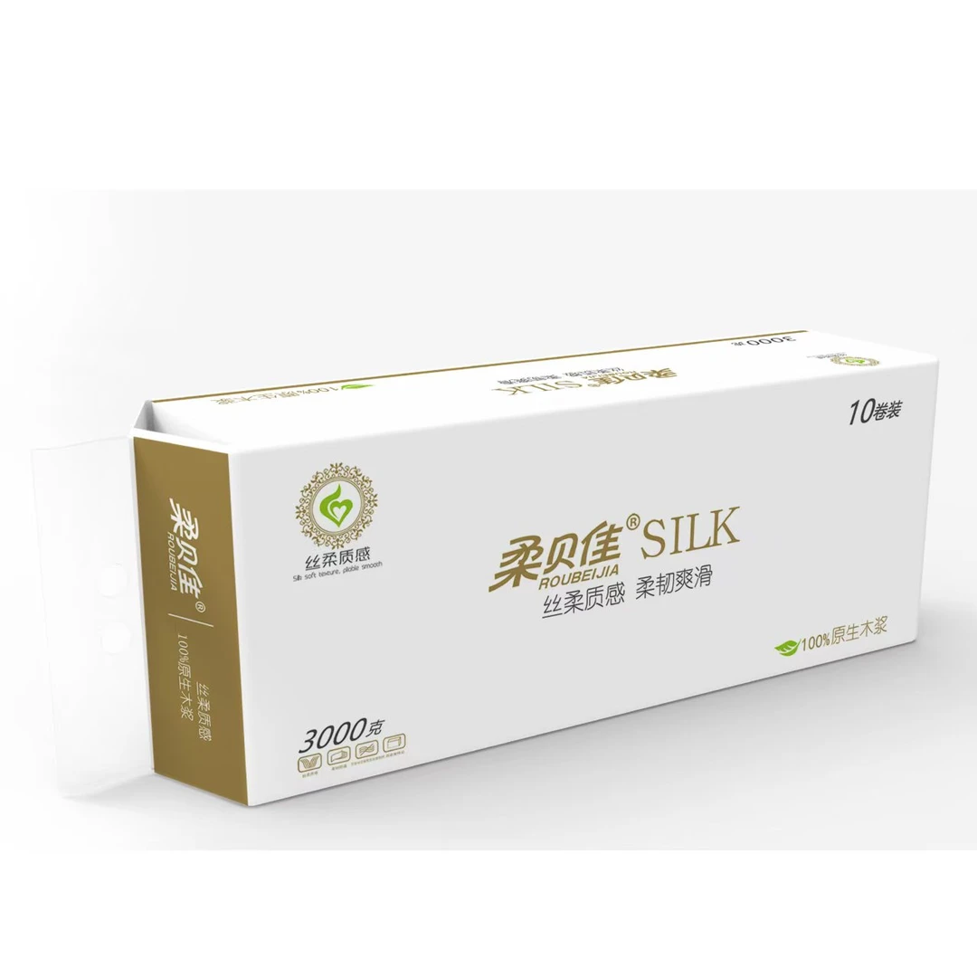 柔贝佳3000克100%原生竹浆150mm*120mm园卷10卷组合装2提