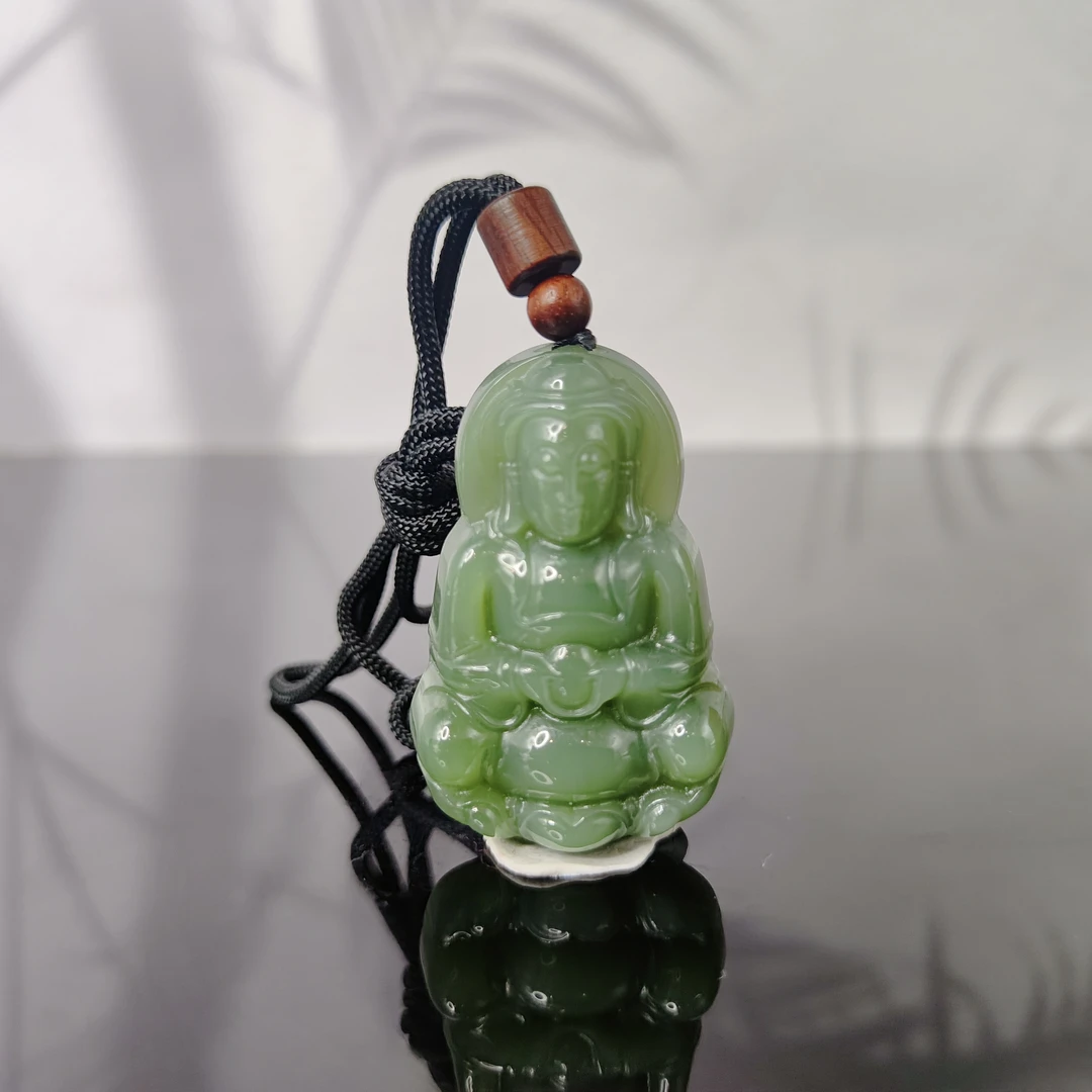 F和田玉观音吊坠1379