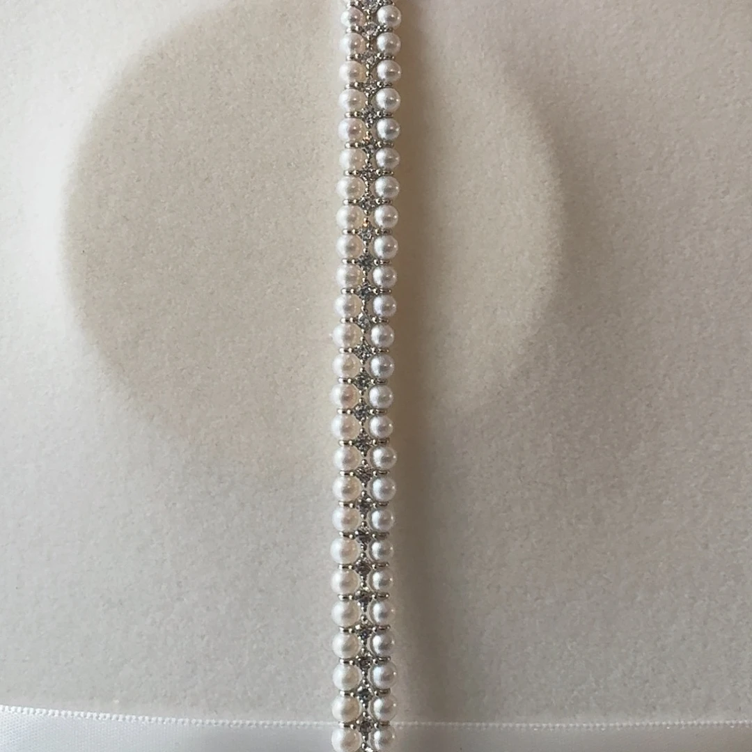 手绳淡水珍珠银S925镶嵌