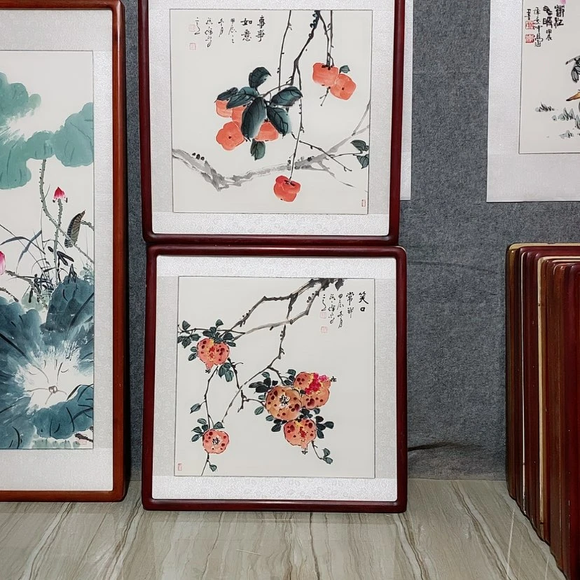 【闪购商品】国画书画作品带框65×65厘米