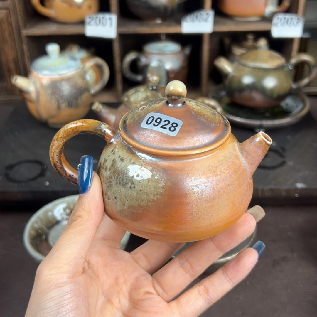 杯柴烧茶器中白壶