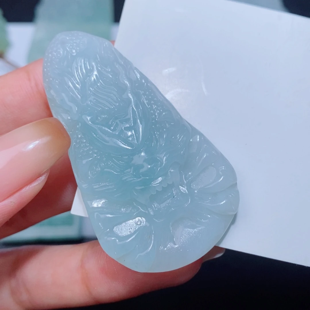 定制翡翠未镶嵌毛货翡翠吊坠