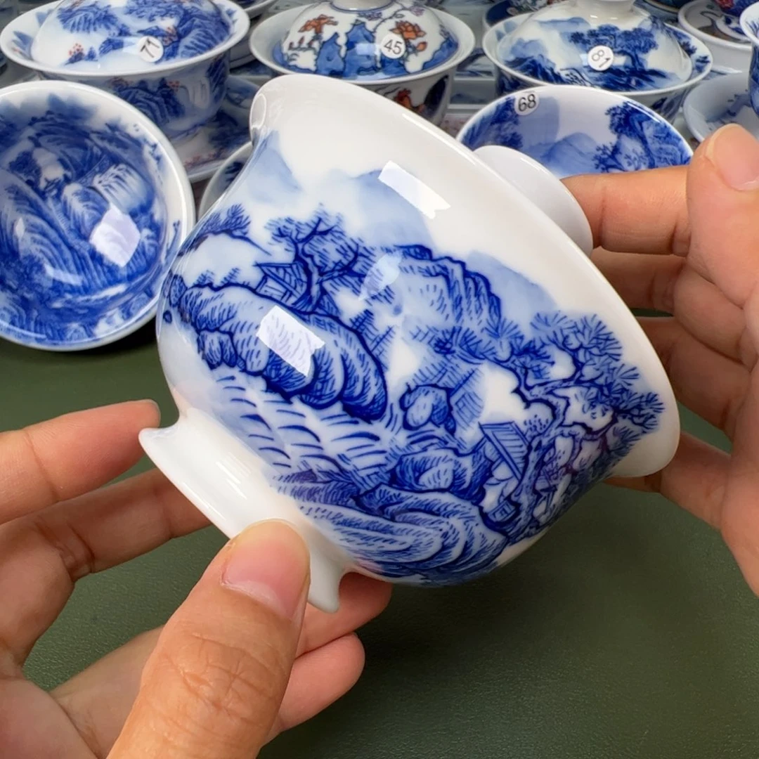 景德镇纯手工纯手绘茶具木木72