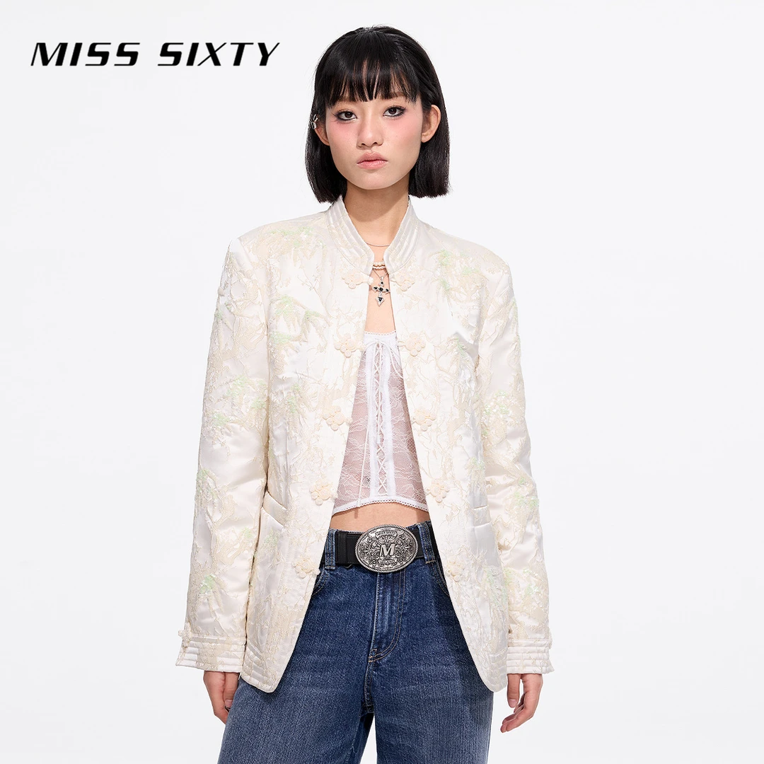 【商场同款新品】Miss Sixty25春新款外套立领新中式盘扣欧若假日风
