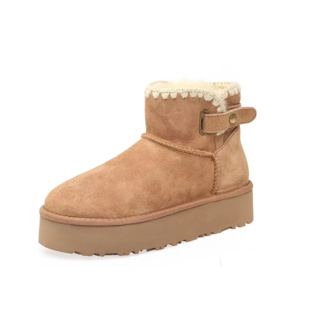 【敏敏】6422~厚底雪地靴冬季加厚皮带扣~  1116422