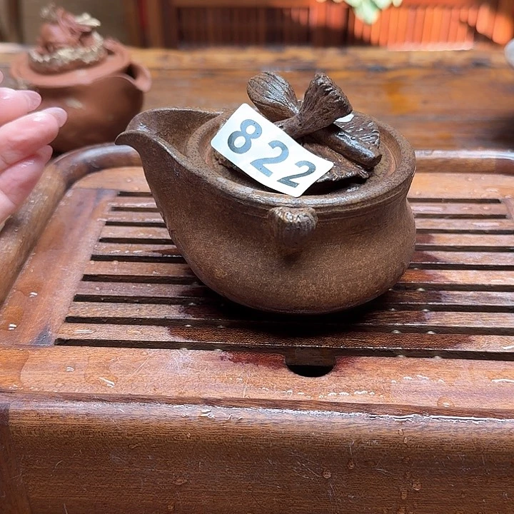 纯手工制作粗陶茶具