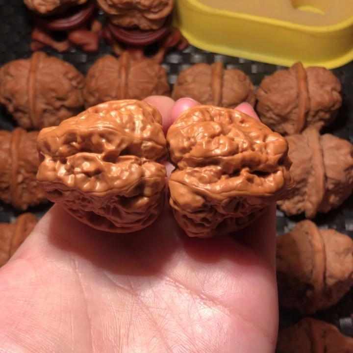 把件文玩核桃39✖️45八眼八腿三角蛙四开背毕业对