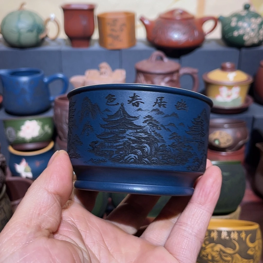 原矿紫砂手工主人杯