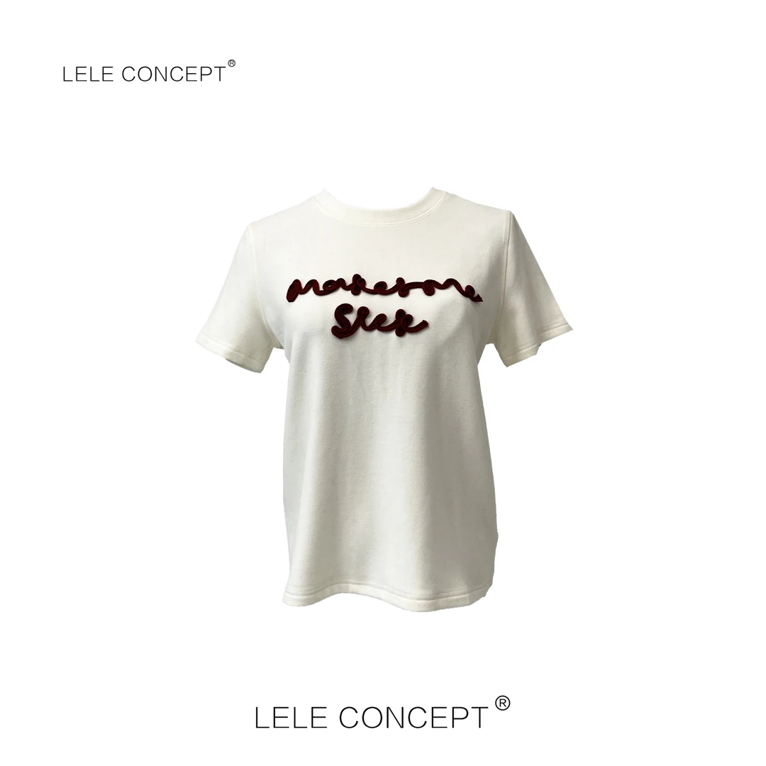 LELE CONCEPT丨新款百搭高级感字母半袖TX037