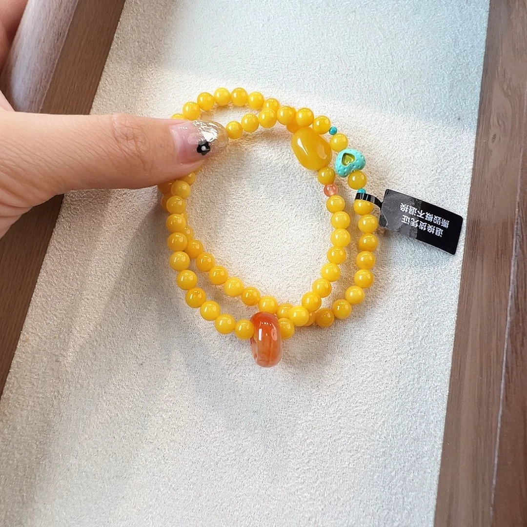手链蜜蜡未镶嵌蜜蜡5.5mm