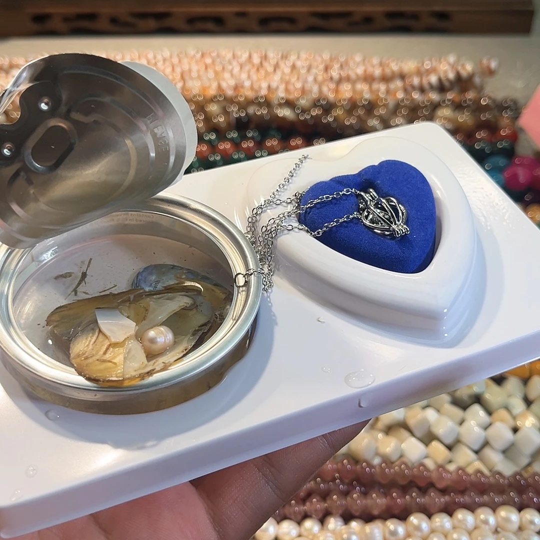 玛瑙/玉髓合金珠宝半成品淡水珍珠一条 自己开