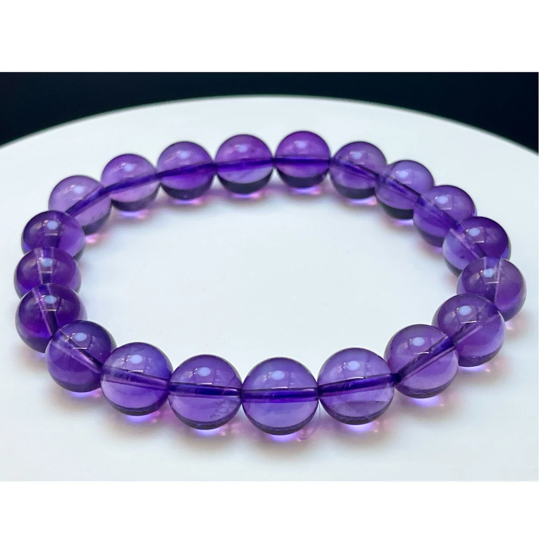 非金属布艺手链 紫水手串 10mm+