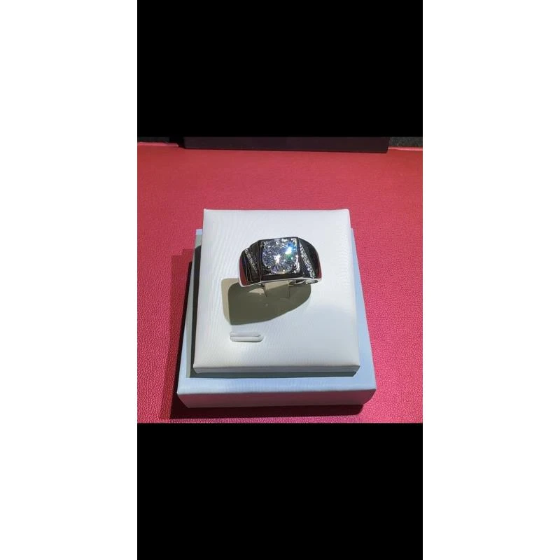 [南非甄选】 NFZX 高端定制 LC-121 微镶四爪白色男士戒指