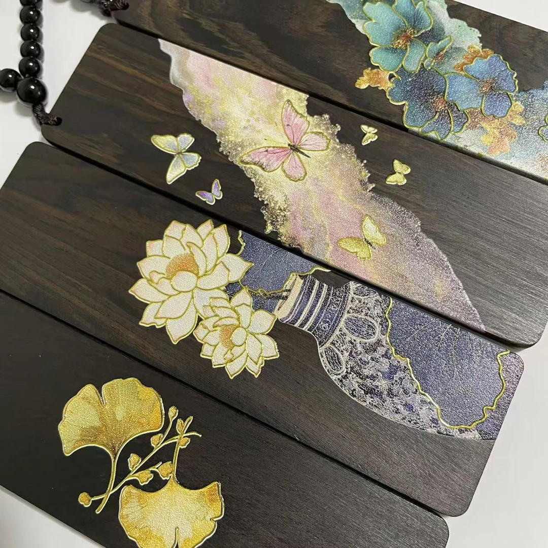 古筝琵琶指甲缠绕板国风实木檀木工艺专业演奏考级专用